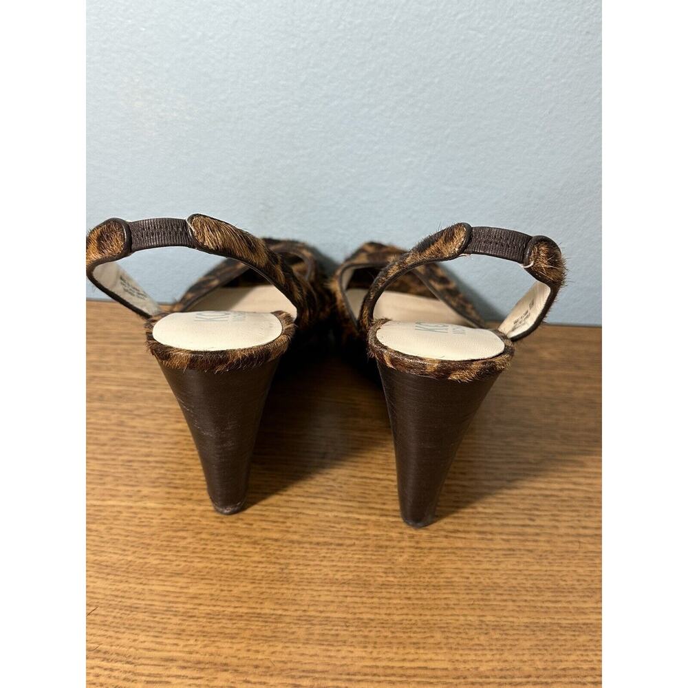 Michael Kors Womens Shoe Size 8.5 Peep Toe ANIMAL PRINT High Heel Wedge Pumps - Picture 3 of 12